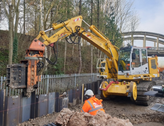 Van Elle install foundations for the training facility car parks and turning circle at Galliford Try Nexus training facility.