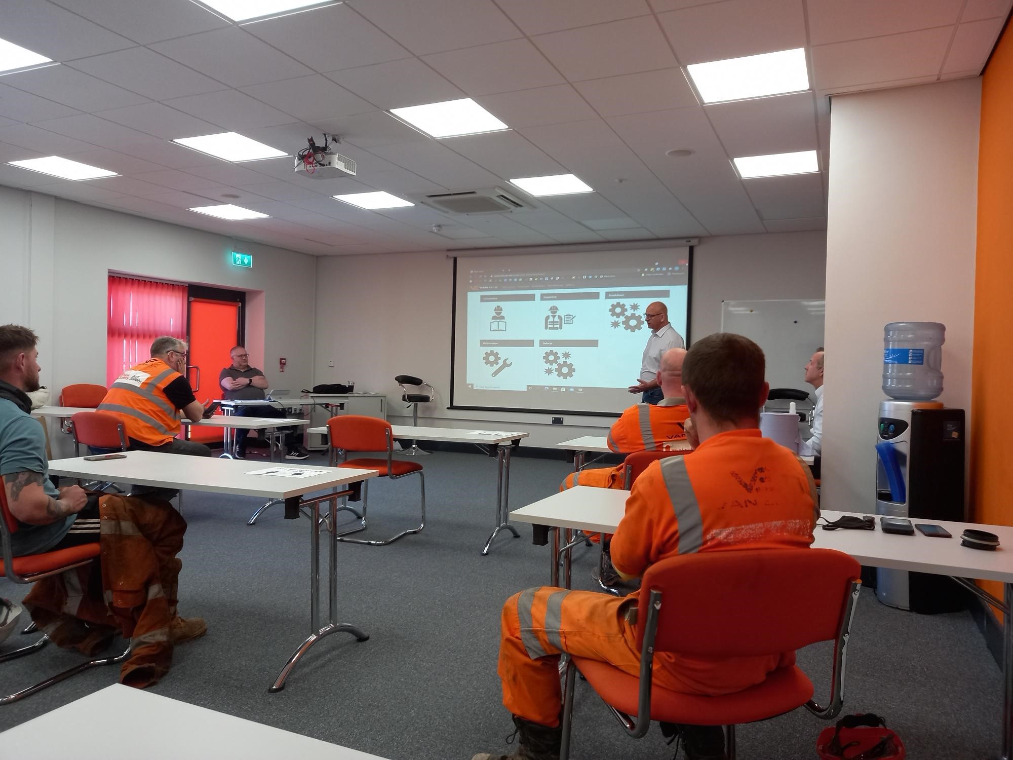 plant database session being held in the Van Elle Training Centre