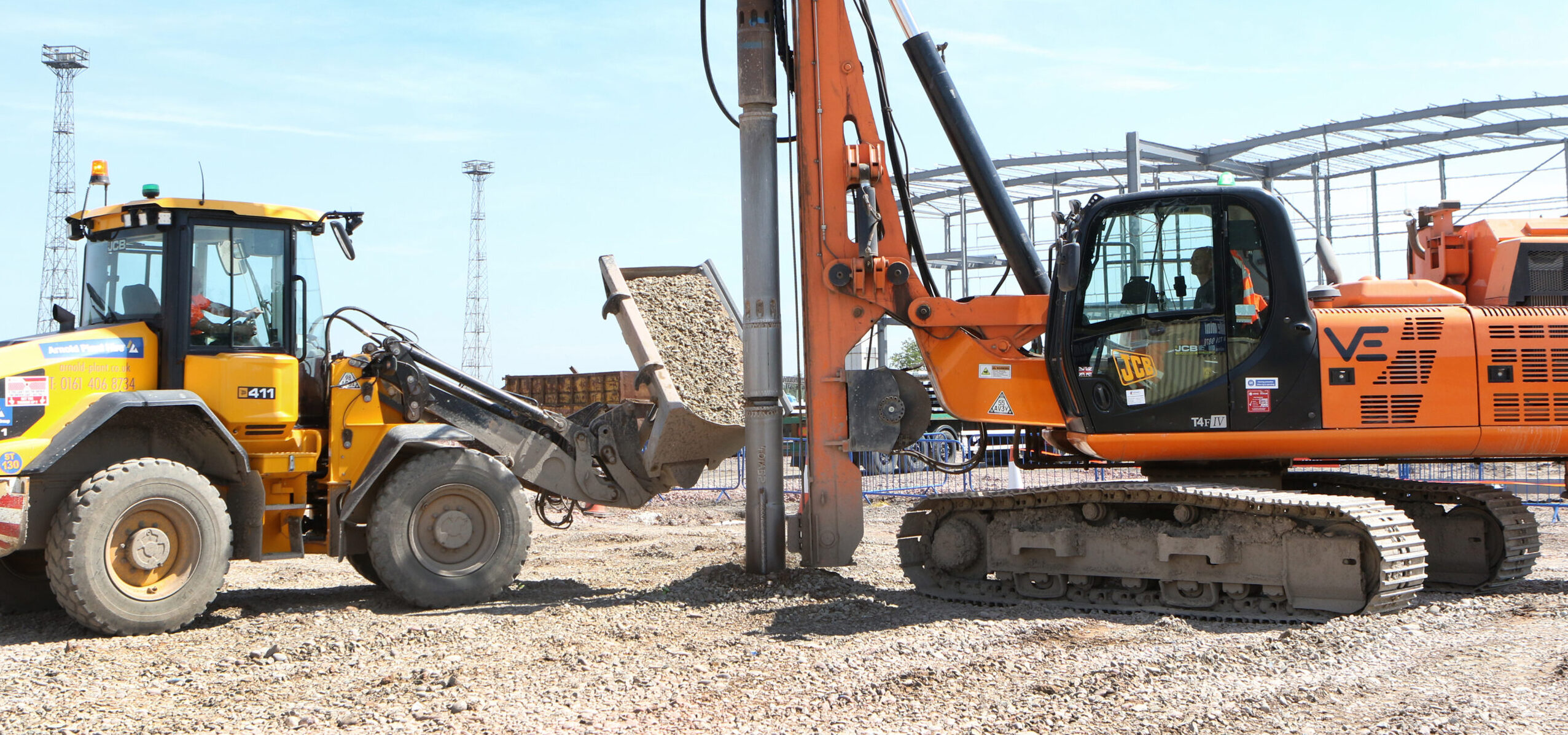 Vibro Stone Columns being installed by Van Elle, using a dedicated rig.