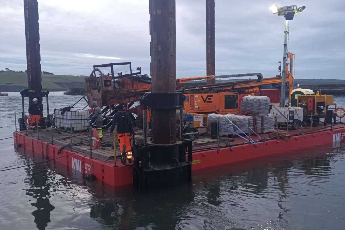 Specialist offshore work gets under way for RNLI Fowey
