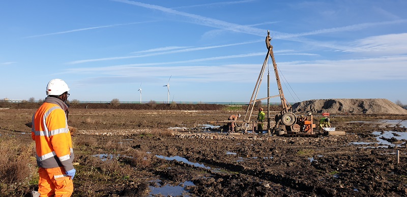 Cable percussion drilling by Strata Geotechnics