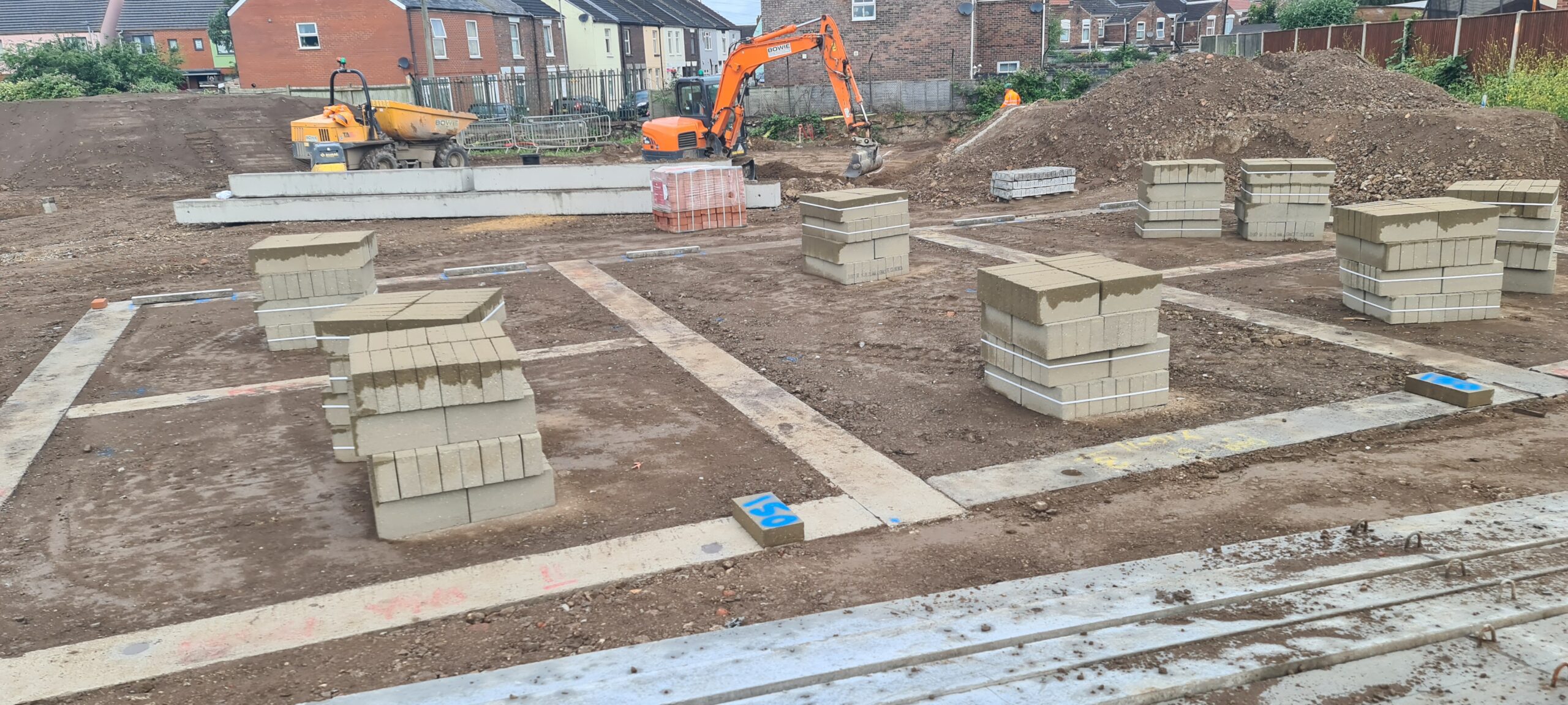 Van Elle delivering precast concrete driven piling and Smartfoot ground beams