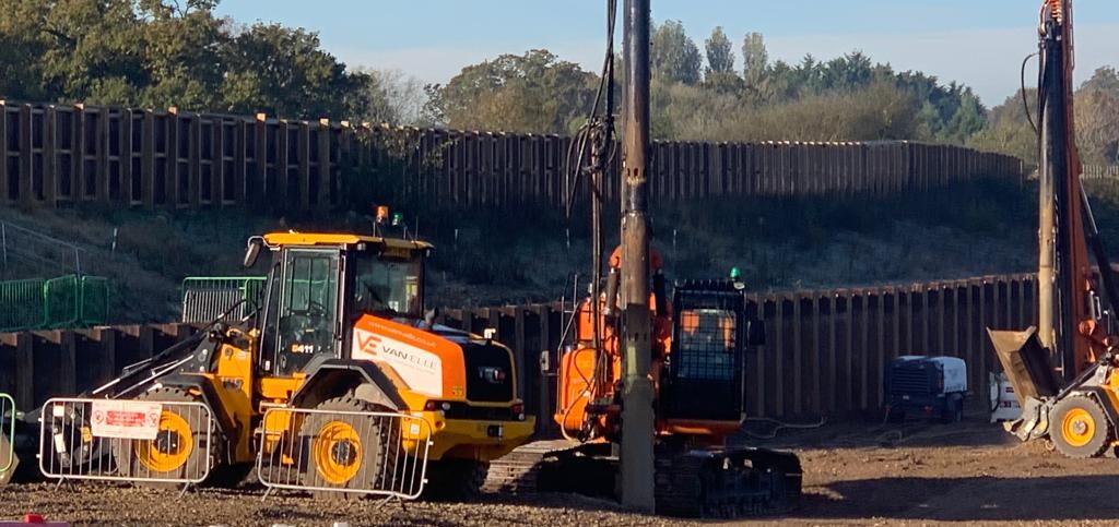 Van Elle delivering vibro stone columns for HS2 in West Ruislip