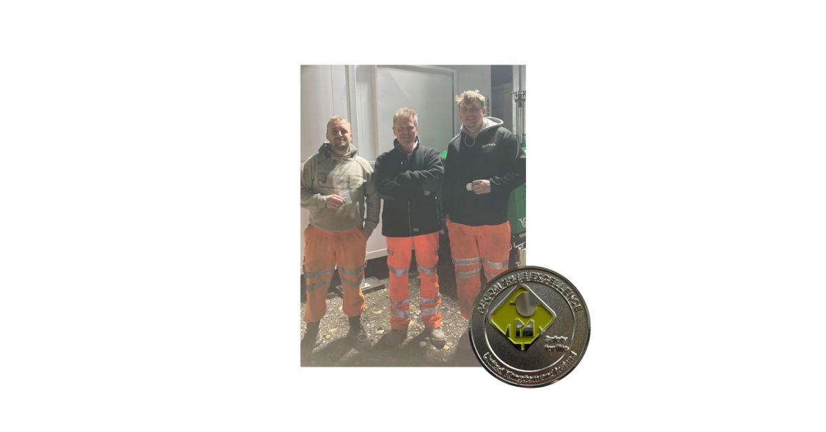Safety Coin presented to Strata team