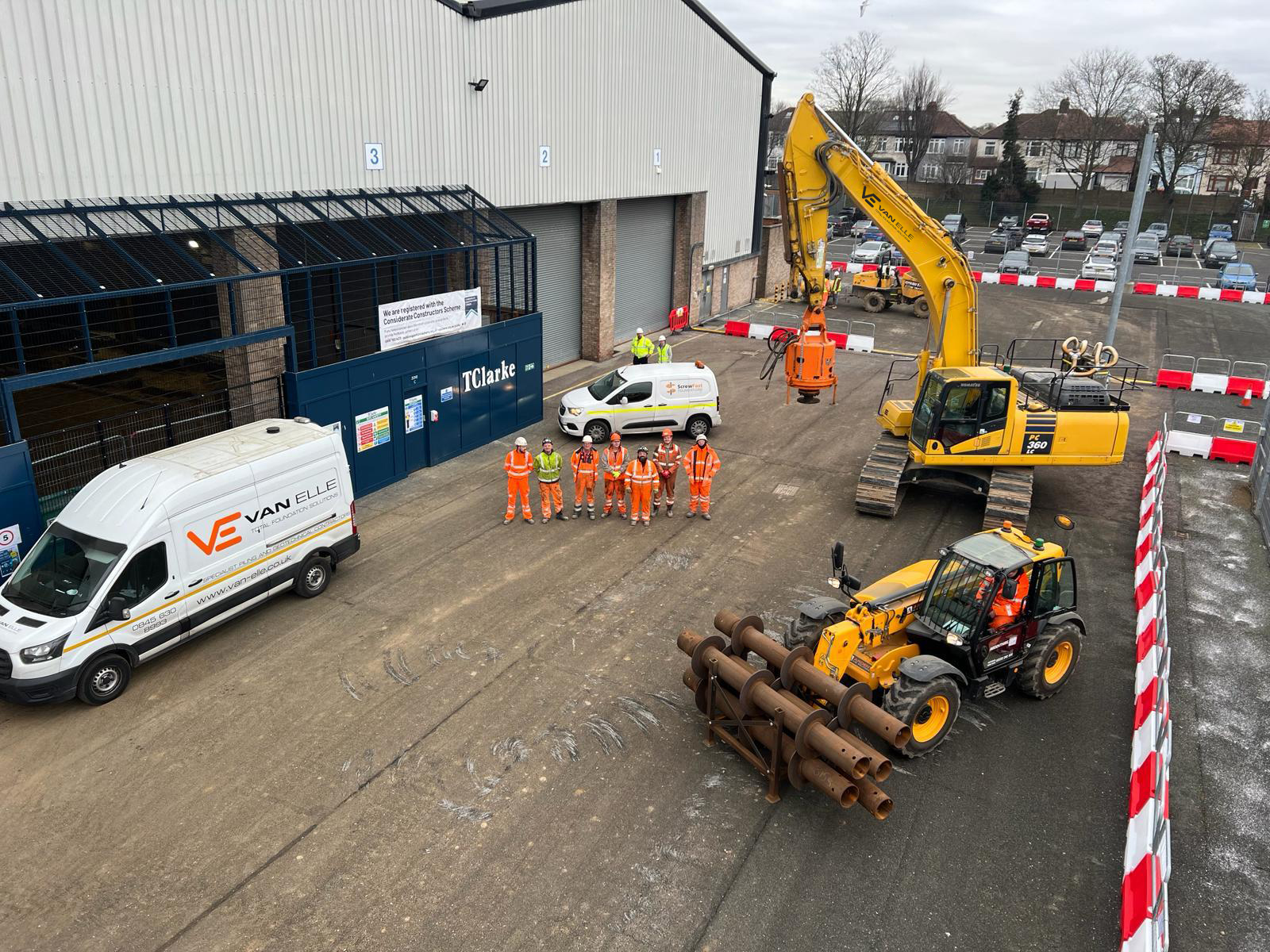 largest indoor helical piling