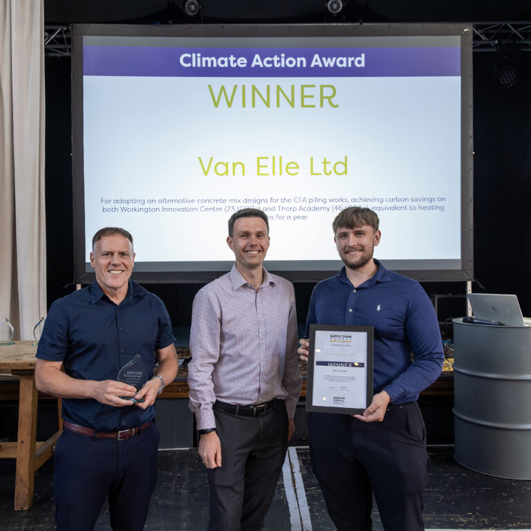 Kyle Kirkland and Phil Carr from Van Elle at Morgan Sindall Supply Chain Awards 2025