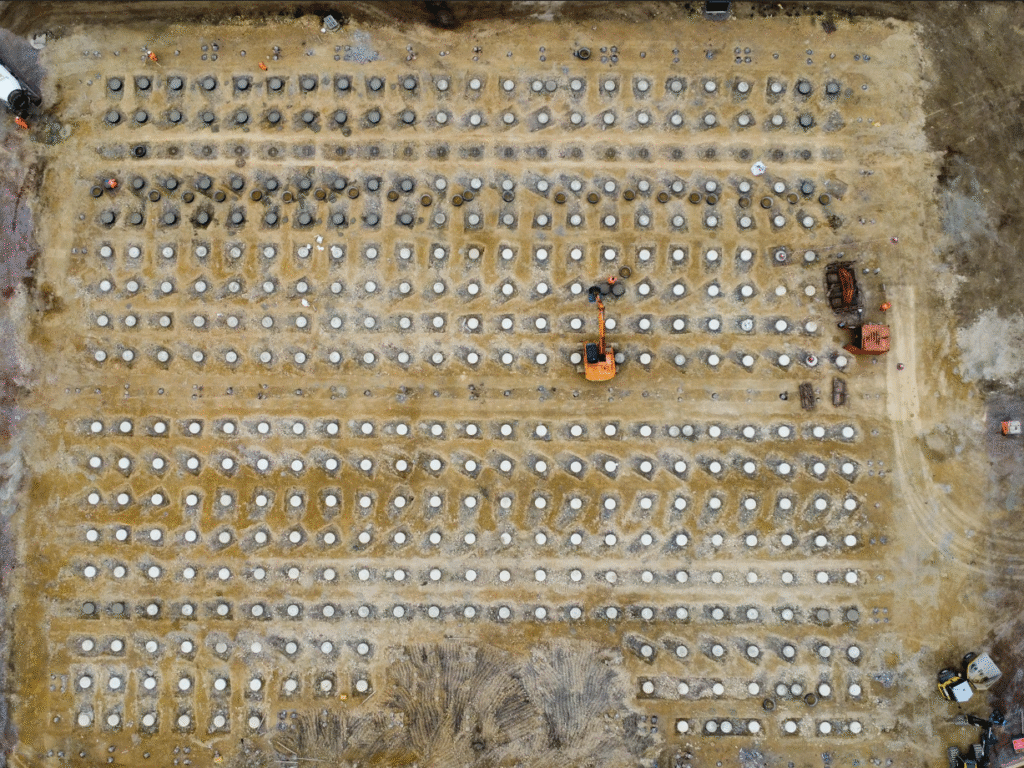 Completion of precast pile caps at Supermax Healthcare’s UK headquarters by Van Elle.